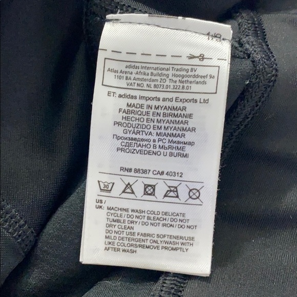 NICE ADIDAS CLIMALITE TECHFIT BLACK SPORT BRA! - Picture 5 of 5